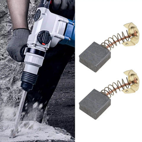 Two Pack Motor Carbon Brushes 1313113 Top Notch Replacement For Delta And Porter Cable Power Tools with drill action image.