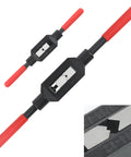 2 Piece Adjustable Tap Wrench Set With Non Slip Handles For Metric And SAE Taps 1/16 To 1/4 Inch And 3/16 To 1/2 Inch UNC UNF M1 To M8 M4 To M12