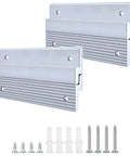Heavy Duty French Cleat Picture Hanger Kit With Stealth Aluminum Wall Brackets For Artwork Mirrors And Whiteboards Holds 50 Pounds Per Pair No Sweat Install, silver aluminum brackets with screws.