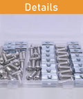 Complete 80 Piece M6 T Nuts And Socket Cap Screws Kit For 1010 Aluminum Extrusion Projects showing screws and T nuts in case