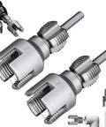 Heavy Duty PVC Pipe Threading Tool Kit For 1/2 And 3/4 Inch Lines with alloy steel cutters for fast internal and external threading.