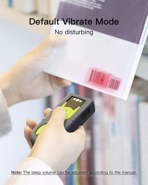 Bluetooth 5.0 2D Barcode Scanner With 2.4Ghz USB Adapter For Paper And Screen Barcodes, scanning a book barcode