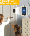 Child testing Heavy Duty Door Reinforcement Lock For Inward Swinging Doors Withstand 800 Lbs 8 Screws For Solid Mount Pin Tumbler