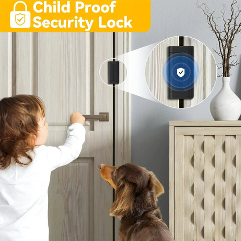 Child testing Heavy Duty Door Reinforcement Lock For Inward Swinging Doors Withstand 800 Lbs 8 Screws For Solid Mount Pin Tumbler