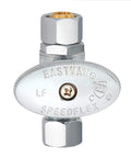 No Sweat Retrofit Angle Stop Valve Featuring Smooth Quarter Turn Operation And Knockout Leak Proof Seals For Lightning Fast Faucet Upgrades And Under Sink Plumbing Projects Chrome Finish Delivers Top Shelf Quality Everyone Loves, chrome angle stop valve with comp fittings.