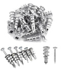 120 Piece Zinc Alloy Drywall Anchor Kit With 60 Self Drilling Anchors And 60 Expansion Screws For Drywall Hollow Brick And Lightweight Partition Walls No Pre Drilling Fast Installation For Diyers, zinc alloy anchors and screws shown