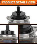 Close-up of Rear Wheel Bearing Hub Assembly 5 Lug With ABS Compatible With Toyota Corolla Im RAV4 Scion Tc NX NX300 NX300h And Lexus HS250h Replacement 512372