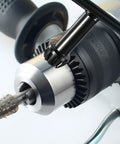 Heavy Duty Drill Chuck Key With 6mm Head For 1.5 To 13mm Drill Chucks attached to steel drill chuck.