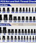 47 Piece Thread Checker Set For Nut And Bolt Threads Box Gauge For Standard And Metric Sizing 25 Inch And 22 Metric