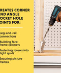 Using All In One Aluminum Pocket Hole Jig Kit With Carrying Case For Easy Corner And Angle Joints on wooden frame