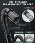 Flexible Shaft Extension 360 Degree Rod for Impact Sockets and Wrenches Universal Extension Bar showing spiral-wound steel core