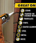 Beige Window Door And Siding Sealant 10 Oz Tubes Advanced Formula Weatherproof Exterior Caulk for Home Gaps materials list