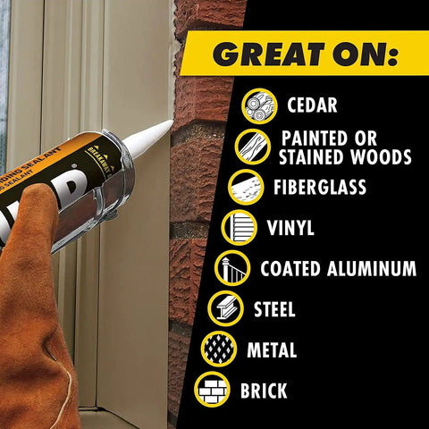 Beige Window Door And Siding Sealant 10 Oz Tubes Advanced Formula Weatherproof Exterior Caulk for Home Gaps materials list