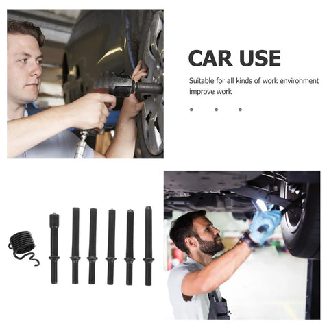 Heavy Duty Pneumatic Air Hammer Kit With Stainless Steel Rivet Tool And Chisel Bits For Smooth Automotive Repair And Rough Work Environments used on car chassis