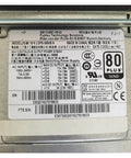 Beefy Server Power Supply With Rock Solid Output Wide Input Range Quiet Cooling Fan Porous Metal Shell For Superior Heat Dissipation Stable Voltage Low Temperature Operation No Noise No Fire Hazard Durable For Industrial Gear label close-up