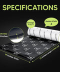 Heavy Duty Car Sound Deadening Sheets 11 Square Foot Triple Layer 180 Mil Thick Rock Solid auto noise control specifications and dimensions.
