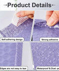 Close-up of the 100 Count Bubble Mailer Set Four Sizes Self Adhesive Waterproof Padded Envelopes For Shipping details in purple