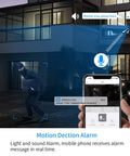Security cam alerts motion detection on phone with burglar at night. 5x Optical Zoom Outdoor Security Cam With 2K Resolution Pan Tilt Zoom Floodlights Full Color Night Vision Two Way Audio IP66 Weatherproof Motion Detection Wireless WiFi Surveillance System