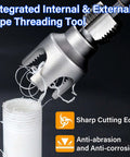 Two Pack Dual Function Pipe Threader Kit For Home DIY Internal And External PVC Cutter With One Half Inch And Three Quarter Inch Dies Electric Drill Compatible cutting PVC pipe