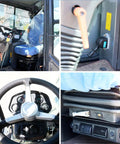 Interior view of Badass Heavy Duty Self Loading Concrete Mixer Truck featuring controls, seating, and dashboard for efficient operation.