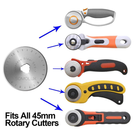 Beastly 45mm Rotary Cutter Blades 10 Pack Refill Fits Olfa Dafa TrueCut And More Super Sharp Durable for various cutters.