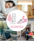 Pocket Door Lock And Alarm Dual Protection For Hotels And Travel Stays Pink Portable Door Stop Self Defense Tool usage examples