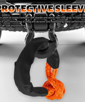 Beefed-Up Two Pack Half Inch By 22 Inch Soft Shackles For Recovery With 37500 Lbs Breaking Strength, Heavy Duty Tow Shackles For Cars, SUVs, Trucks, Off Road, ATV And UTV Recovery Gear protective sleeve on soft shackle
