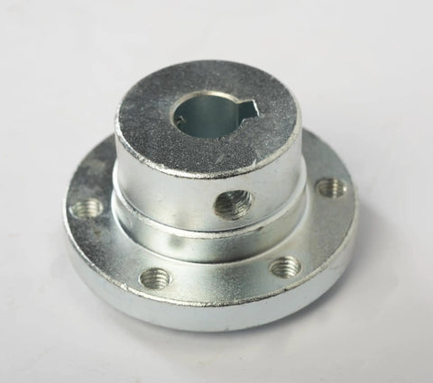 Precision Ground Steel 6 Hole Hub Shaft Axle Adapters With 1 2 Inch Mounting Studs And 1 7 16 Inch Center Bore For Kart Mods Dead On Straight Shot Fit, showing a close-up of the steel hub.