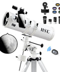 150mm Aperture Reflector Telescope For Adults With 750mm Focal Length Includes 5 Color Filters And 3x Barlow Lens Manual German Equatorial Mount