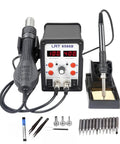 2-In-1 Digital Soldering And Hot Air Rework Station With LED Display Anti Static Design Pro-Grade Brushless Fan And Precise Temperature Control