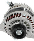 Front view of Drop In High Performance Alternator Replacement For 2009 To 2013 Mazda 6 And 2007 To 2015 Mazda CX 9 Bolt On 12 Volt OE Style A003TJ2391 Direct Fit For Easy Install Long Life Performance Upgrade.