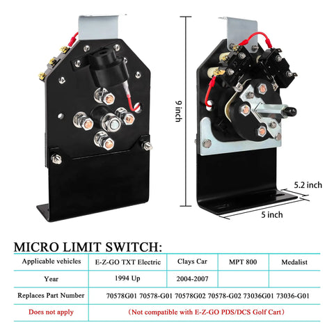 Beefed Up Forward Reverse Switch Assembly For Ezgo Txt Electric Golf Cart Crushes Hills With High Current Support And Delivers Smooth Gear Shifts Without Headaches, 9x5.2 inches.