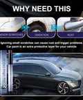 All Cars Magic Scratch Removal Pen 2 Pack shown with car and scratches diagram, emphasizing scratch repair for any color vehicle.