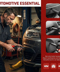 Mechanic using 41 Piece Car Rivet Gun Kit With 1 Hand Riveter And 40 Nylon Blind Rivets for bumper repair on vehicle