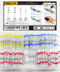 131 Piece Solder Seal Wire Connector Kit with Heat Shrink Waterproof Butt Connectors and Insulated Terminals in case