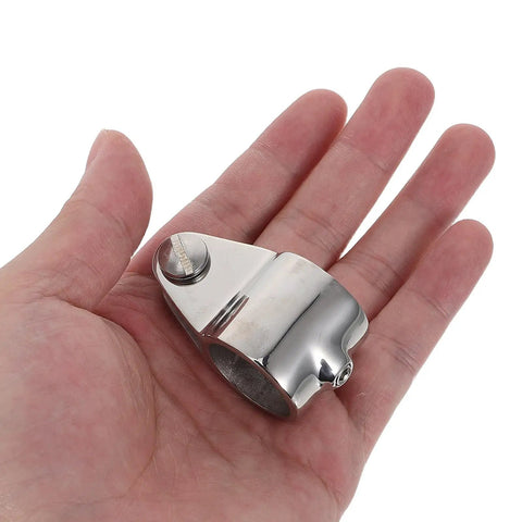 22mm Stainless Steel Bimini Top Jaw Slide Connector For Boats And Patios, Corrosion Resistant Marine Hardware, No Fuss Quick Release Design, Reliable Connection, Perfect For Boat Umbrella Mounts And Outdoor Setups, shown in hand