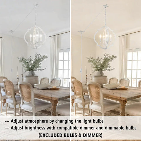 Gold Chandelier For Dining Room Six Light Modern Farmhouse Industrial Dope Hanging Pendant Fixture With Candle Shaped Stems In Brushed Gold Finish For Living Room Bedroom Foyer Or Kitchen Island Lighting