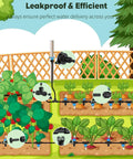 Plug And Play Drip Irrigation Kit 100 Ft With 1/4 Inch Tubing 20 Drippers illustration watering garden beds