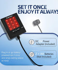 Adjustable Garage Parking Sensor With Tri Color LED Distance Indicator Ultrasonic Detection And Auto And Manual Modes, cable shown