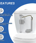 Diagram of 3 Pack Toilet Refill Tube And Clip Replacement Kit For Inside Tank A Must Have For 100 200 200A 400A Valves