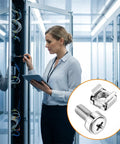 100 Pack Kickass Rack Mount Cage Nut Hardware Kit Featuring Tough M6 X 20mm Stainless Steel Screws And Washers in server cabinet setup.
