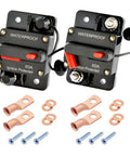 60 Amp DC Circuit Breaker for Marine and Automotive Systems IP67 Waterproof 12V to 48V Manual Reset, Pack of 2