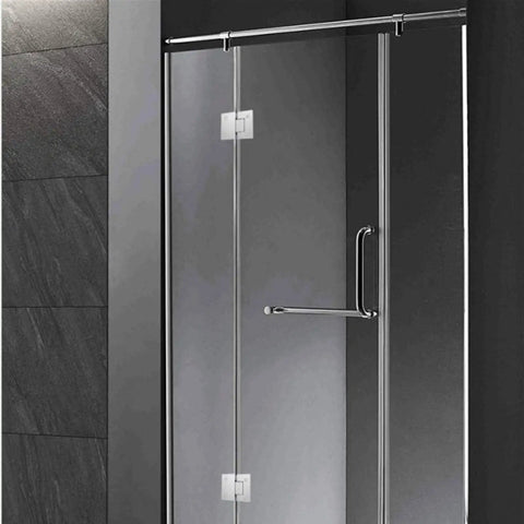 Heavy Duty Shower Glass Door Hinge 180 Degree Stainless Steel Clamp Hasps For Glass Walls And Cabinets Rust Resistant