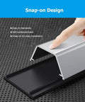 Snap-on design of Aluminum Cable Raceway Self Adhesive Floor Wire Covers Cord Management Kit For Home Office And Living Room Gray 15mm.