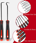 10 Piece Mechanic Pick Set With Non Slip Grips For Long And Short Picks Built For O Ring Seal And Gasket Removal Pro Grade Durable Alloy Steel Car Repair Tools
