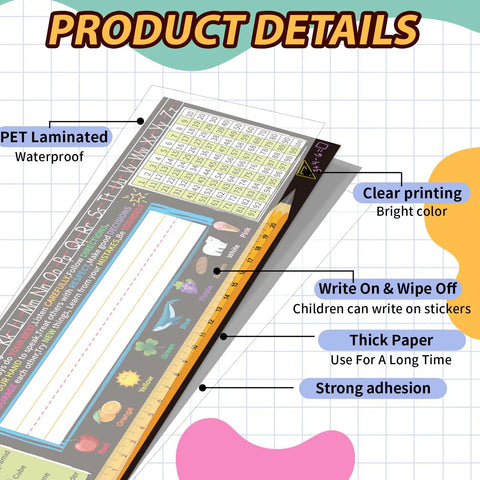 Classroom Desk Nameplates 40 Pack Waterproof Kid Friendly Student Labels With Multiplication Fractions And Percentages Table