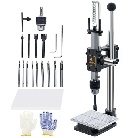 Heavy Duty Manual Leather Hole Puncher And Press Tool Set For Leatherworking DIY Crafting Includes 13 Punches For Punching Holes Rivets And Snaps With Durable PP And Aluminum Plate