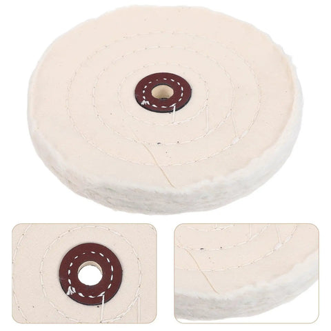Premium 2 Inch Cotton Buffing Polishing Wheels With 12mm Hole For Jewelry And Watches, Durable Cloth Rotary Mop, side view