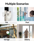 Two Pack Kid Safe Home Door Alarm System With 2 In 1 Chime And Alarm Three Level Volume Control Loud 98 Decibel Alerts For Doors Windows Rooms Garage RVs Pool House, pet, pool, garage, elderly use