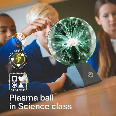 7 Inch Green Plasma Ball Touch Sensitive Nebula Thunder Lightning Globe Plug In For Parties Science Decor Props